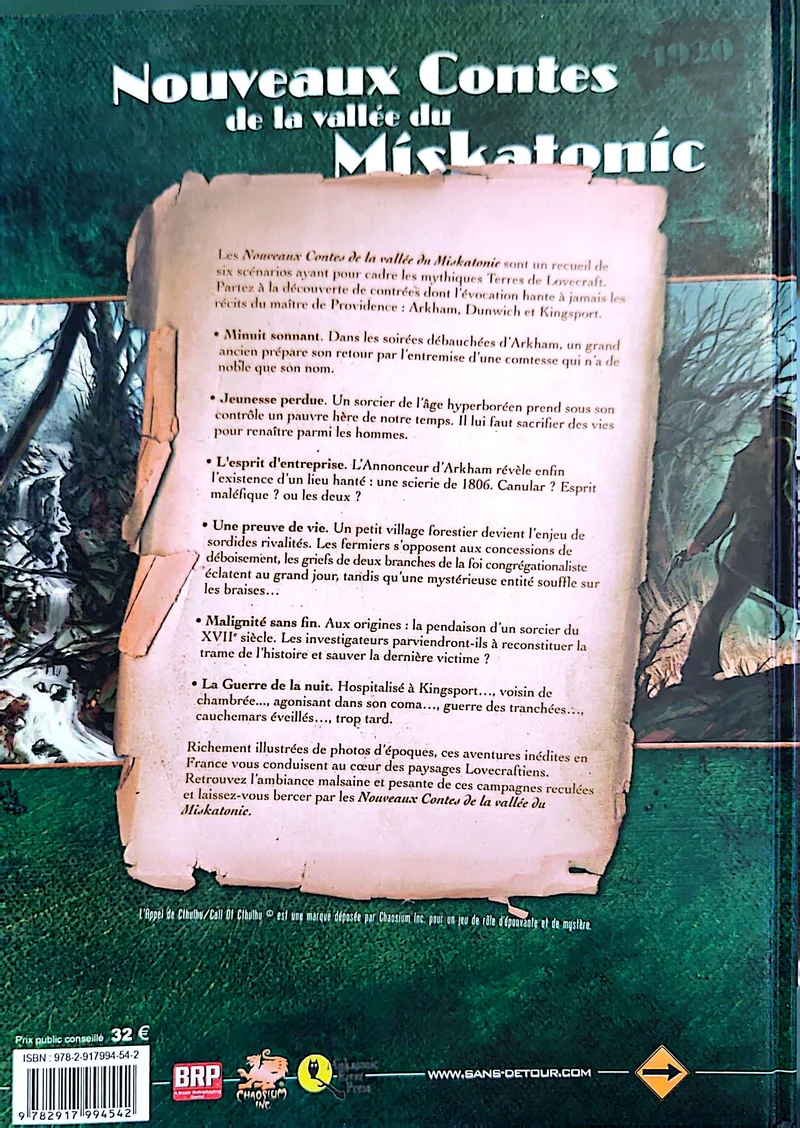 L'APPEL DE CTHULHU - NOUVEAUX CONTES DE LA VALLÉE DU MISKATONIC [FRE]