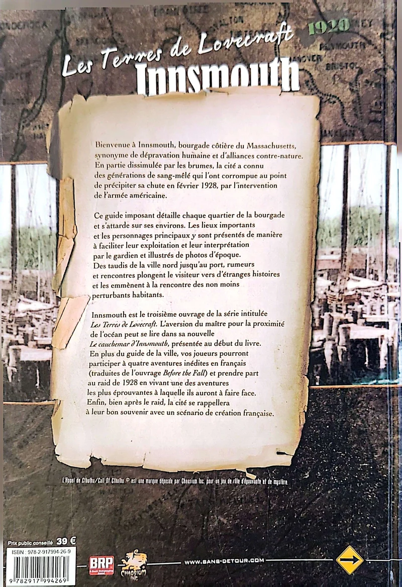 L'APPEL DE CTHULHU - INNSMOUTH - AVANT ET APRÈS LA CHUTE [FRE]