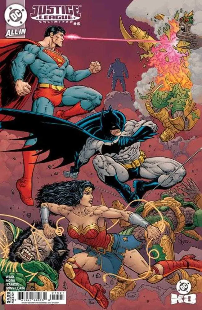 Justice League Unlimited #15 Couverture B Steve Skroce Variante sur papier cartonné (DC KO)