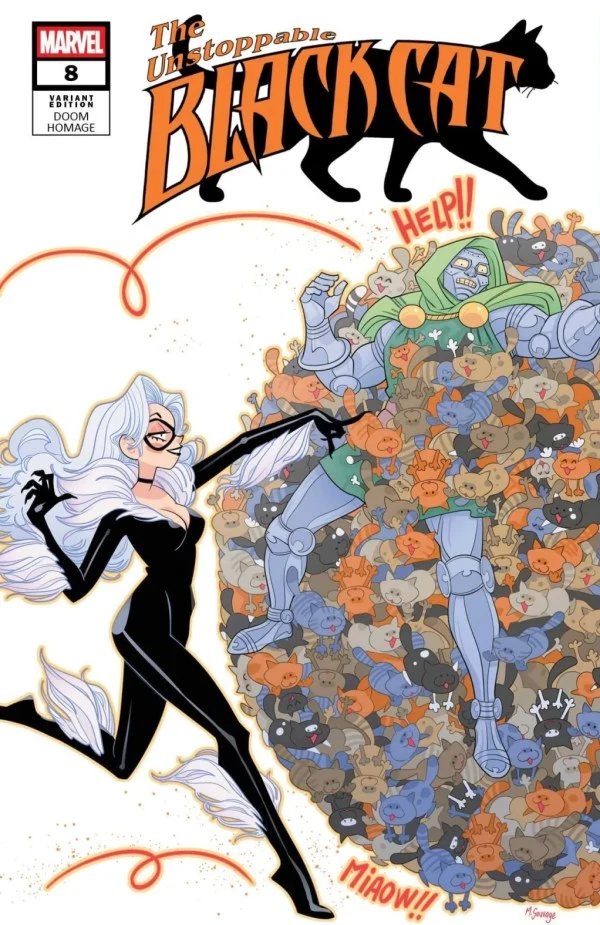 Black Cat #8 MARVEL Marguerite Sauvage Doom Hommage 03/11/2026