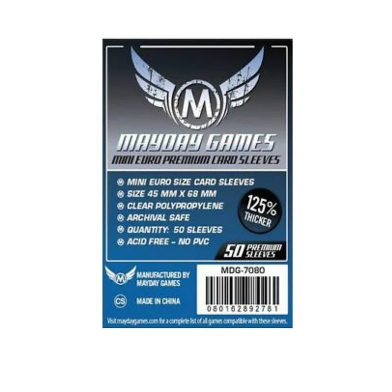 Mayday Premium Mini European Sleeves (45mm X 68mm) 50CT