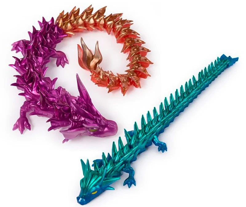 Crystalinx - Figurine articulée dragon à collectionner de 32 cm, ass.