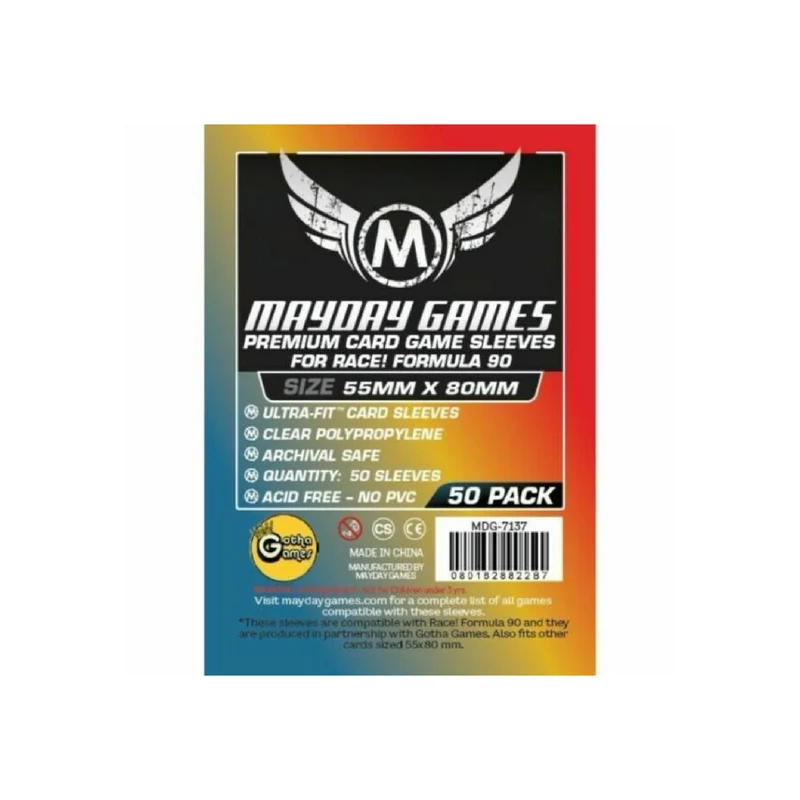 Mayday Premium Race Formula 90 Sleeves (55mm X 80mm) 50CT