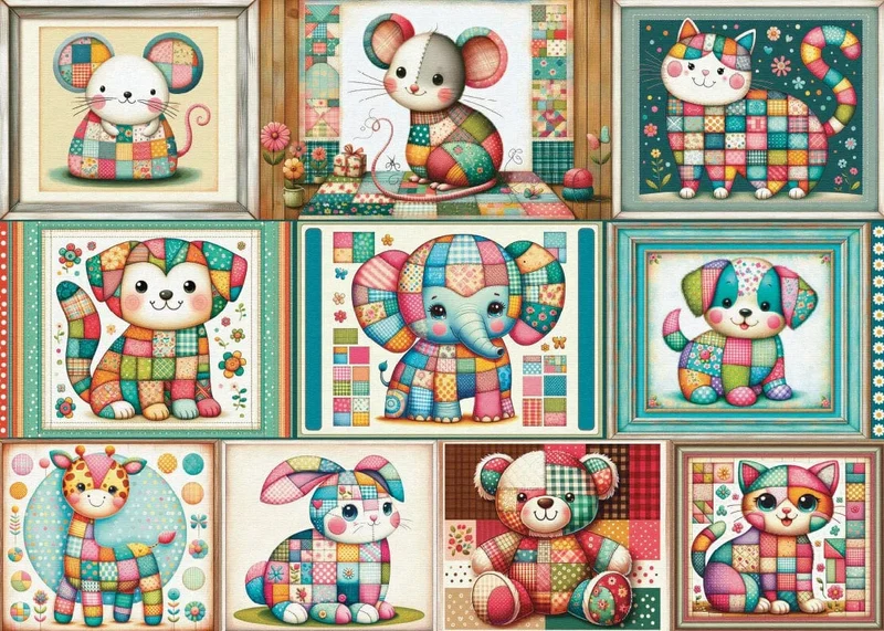 Patchwork Animal Parade (1000 pcs)