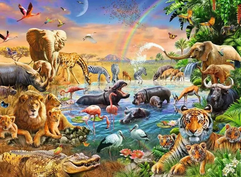 Savannah Jungle Waterhole (100 pcs XXL)