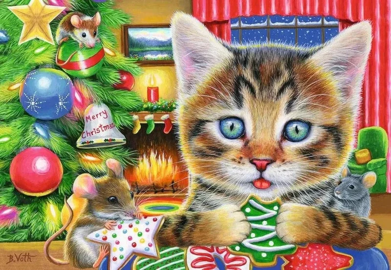 Christmas Kitties (2x24 pcs)