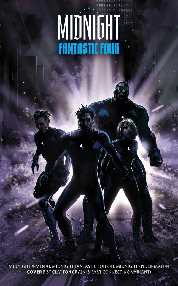 Midnight Fantastic Four #1 Marvel F Clayton Crain 3 parties Connexion 10/07/2026