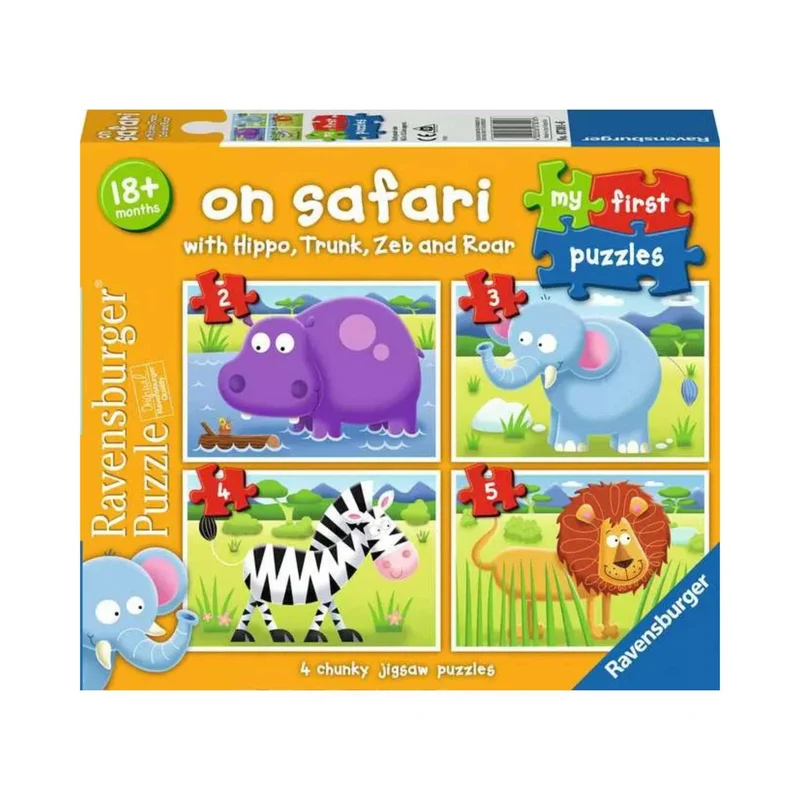 My First Puzzles - On Safari (2, 3, 4 & 5 pcs)