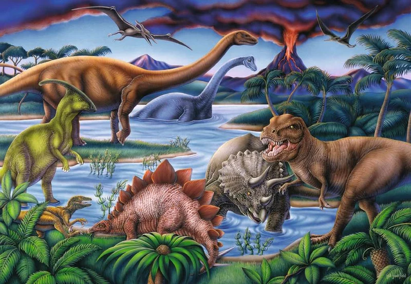 Jardin de dinosaures (35 pcs)