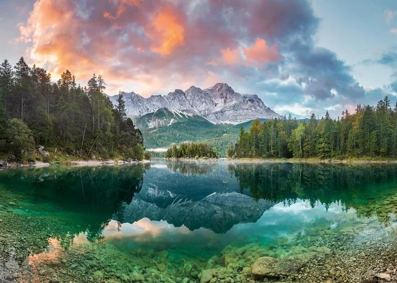 Zugspitze at the Eibsee, Germany (1000 pcs)