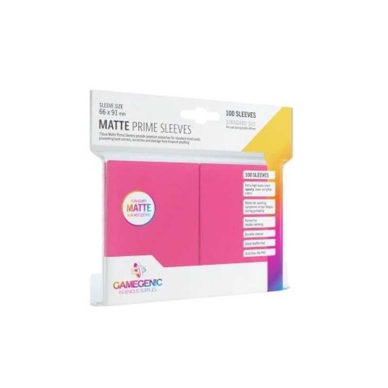 Gamegenic Game Sleeves: Matte Prime Pink 66x91mm (100)