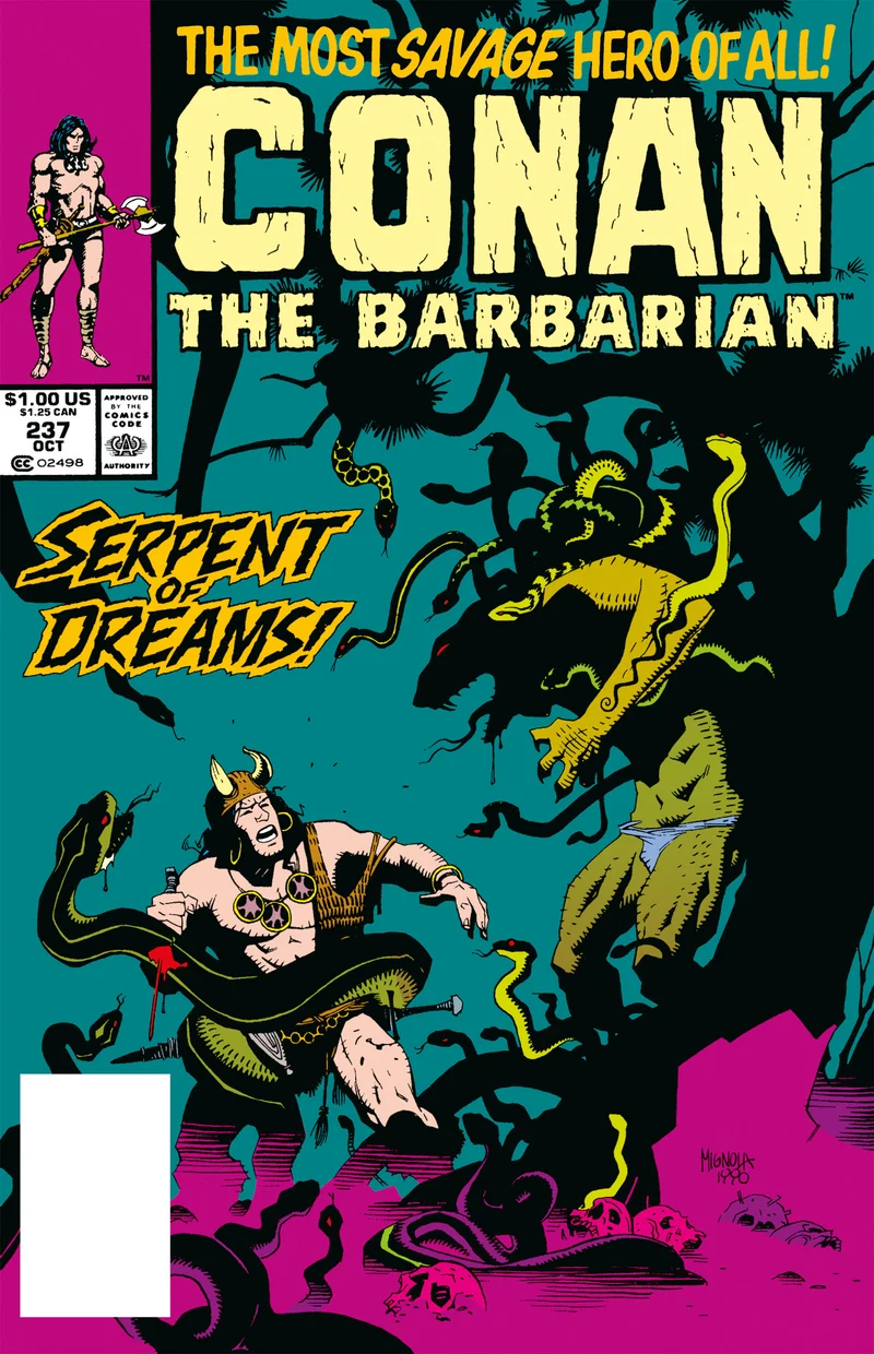 Conan le Barbare, l'intégrale des comics originaux, volume 09, édition reliée, couverture de Barry Windsor Smith (public averti)
