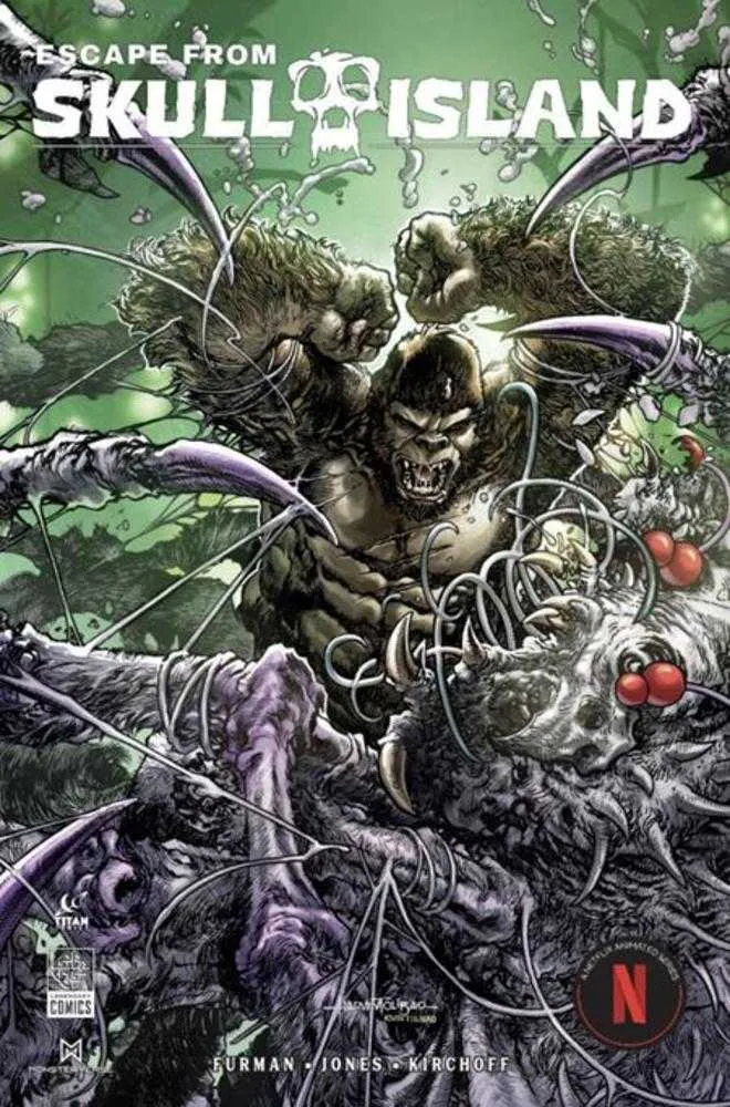 Escape From Skull Island, édition reliée, couverture Harvey Tolibao