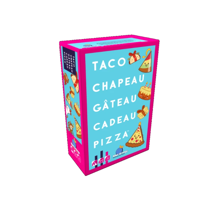 Taco, chapeau, gâteau, cadeau, pizza (FR)
