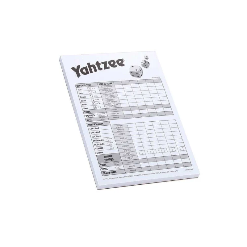 Yahtzee tablette de pointage (ML)