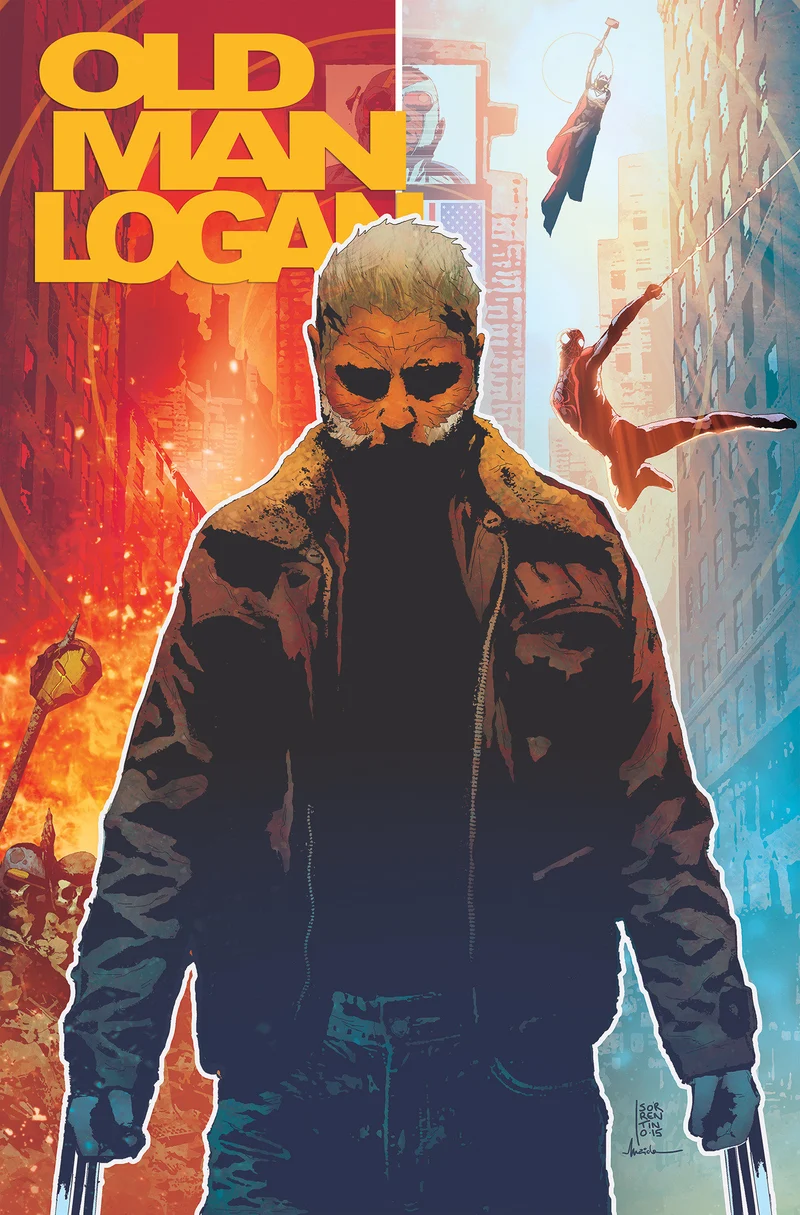 Wolverine : Old Man Logan, Omnibus, Volume 1. Couverture d'Andrea Sorrentino.