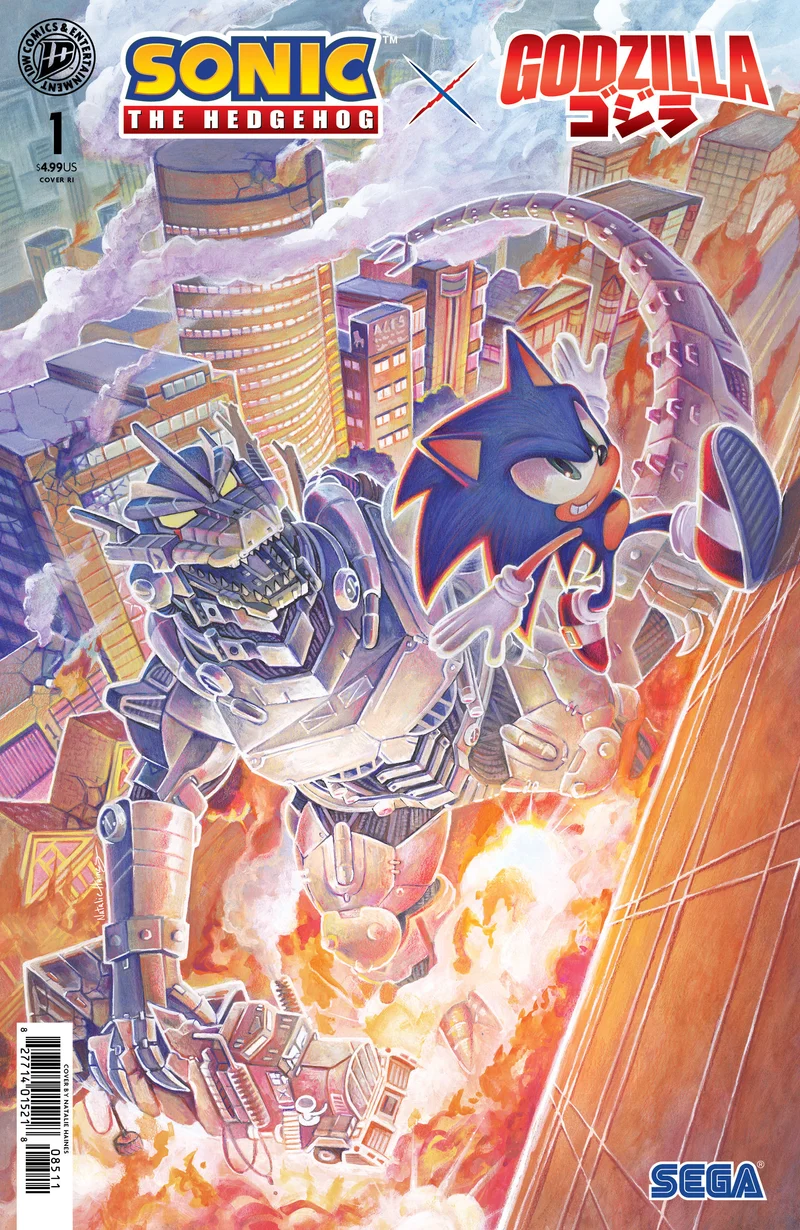 Sonic The Hedgehog X Godzilla #1 IDW 1:25 Foil Haines 15/07/2026
