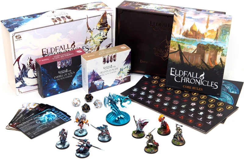 ELDFALL CHRONICLES : KIT DE DÉMARRAGE POUR DEUX JOUEURS - EMPIRE DE SOGA CONTRE LIGUE HELIAN