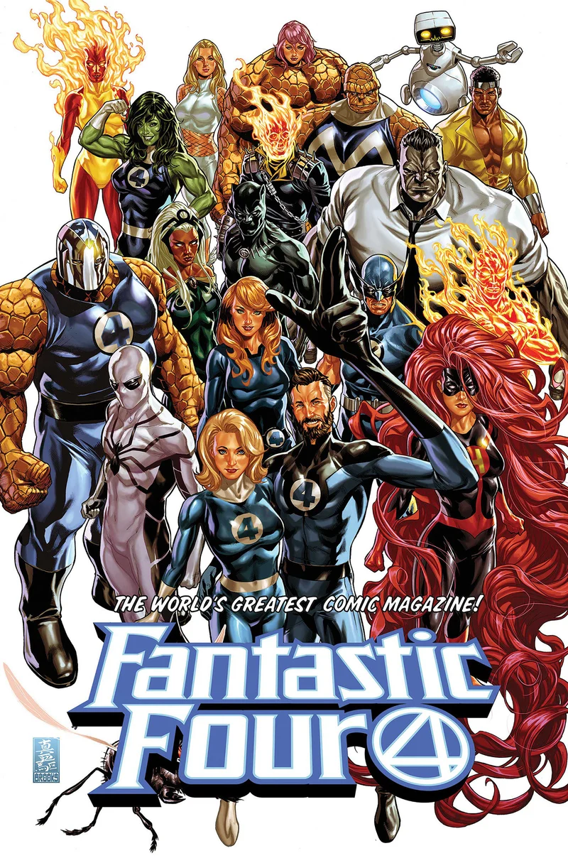 Les Quatre Fantastiques par Dan Slott, Omnibus Volume 2, couverture de Mark Brooks