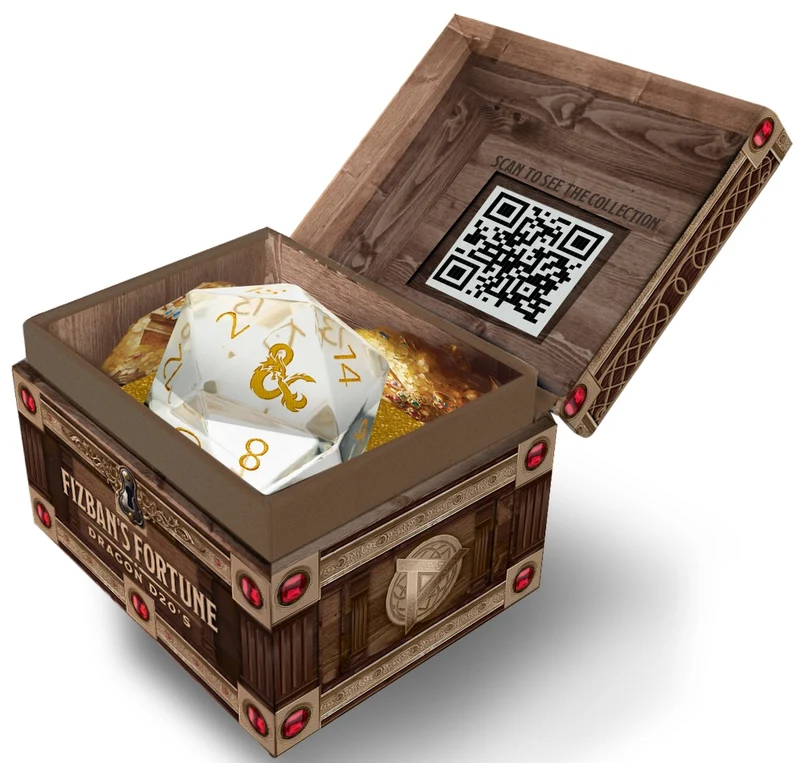 COFFRE AU TRÉSOR - LE JEU MYSTÈRE À L'AVEUGLE D20 DE LA FORTUNE DE FIZBAN