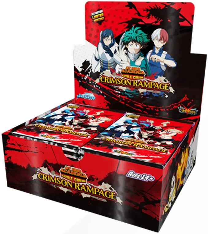 MY HERO ACADEMIA JCC : BOOSTER BOX CRIMSON RAMPAGE ÉDITION ILLIMITÉE