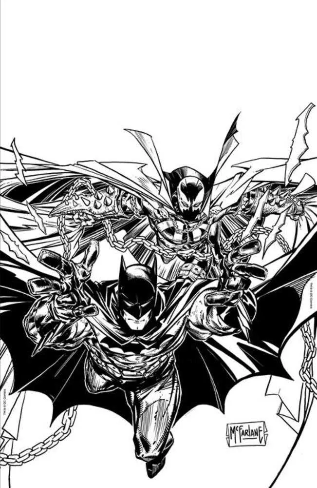 Batman Spawn #1 (One Shot) Couverture O Inc 1:250 Variante encrée par Todd McFarlane