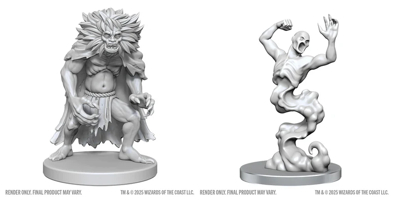D&D MINIS : DND MINIATURES NON PEINTES WV28 SPECTRE CLASSIQUE ET SPECTRE CLASSIQUE