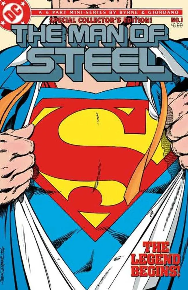 Man Of Steel #1 Édition fac-similé Couverture C Variante métallisée de John Byrne