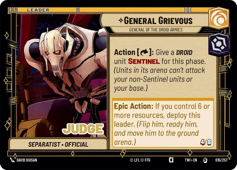 Général Grievous - Général des armées de droïdes (015/257) [Judge Promos]