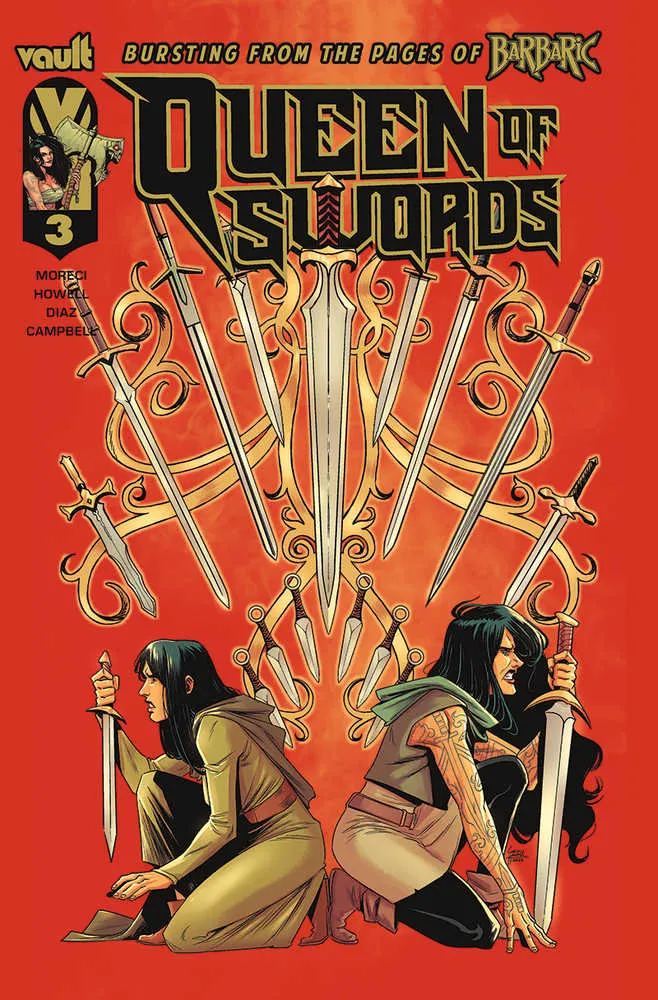 Queen Of Swords Barbaric Story #3 Couverture A Howell (Public averti)