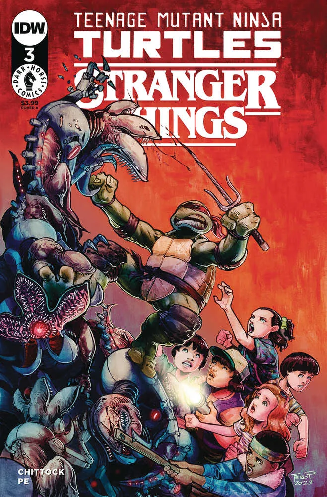 Tortues Ninja X Stranger Things #3 Couverture A Pe