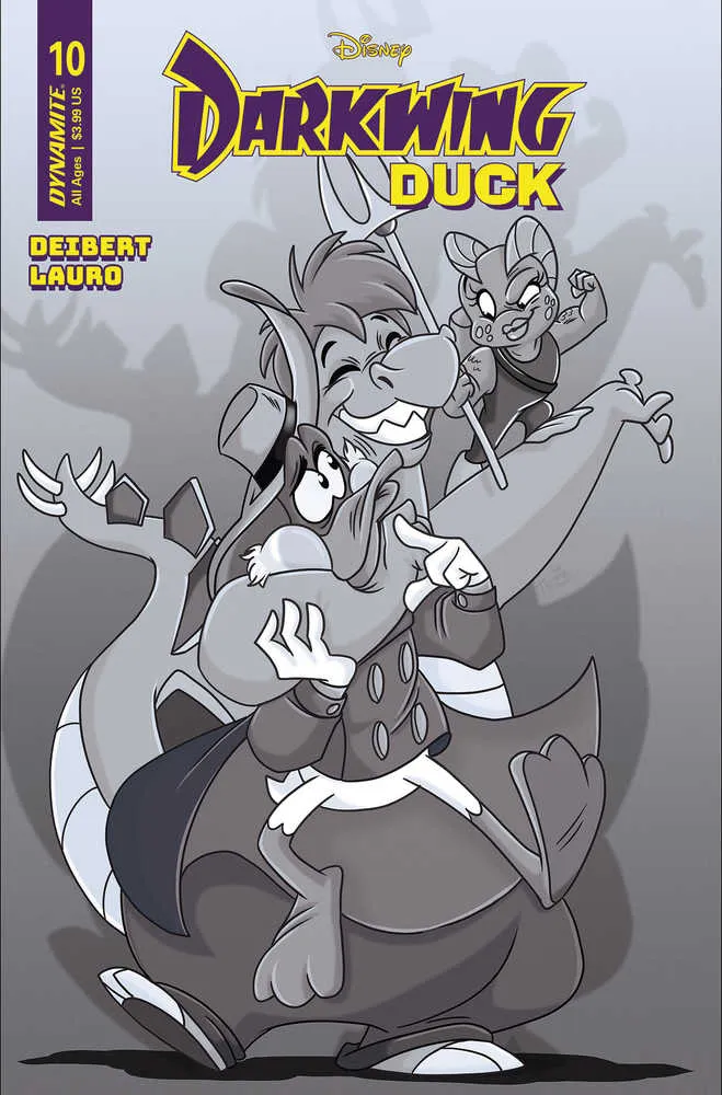 Darkwing Duck #10 Couverture T 7 Exemplaire Foc Forstner Noir et Blanc