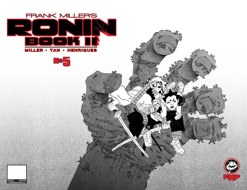 Ronin de Frank Miller, tome 2, n° 5 (sur 6), couverture B. Frank Miller Va.