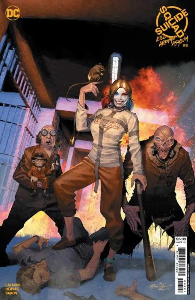Suicide Squad Kill Arkham Asylum #3 (sur 5) Couverture B Ariel Olivetti Variante sur papier cartonné (Public averti)