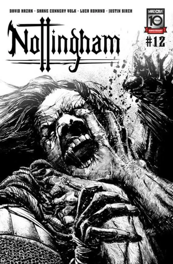 Nottingham n° 12 (sur 15) Couverture B Shane Connery Volk Variante noir et blanc (Public averti)