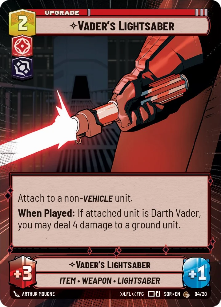 Sabre laser de Vador (Hyperespace) (Promo de jeu hebdomadaire) (4/20) [Promos Spark of Rebellion]
