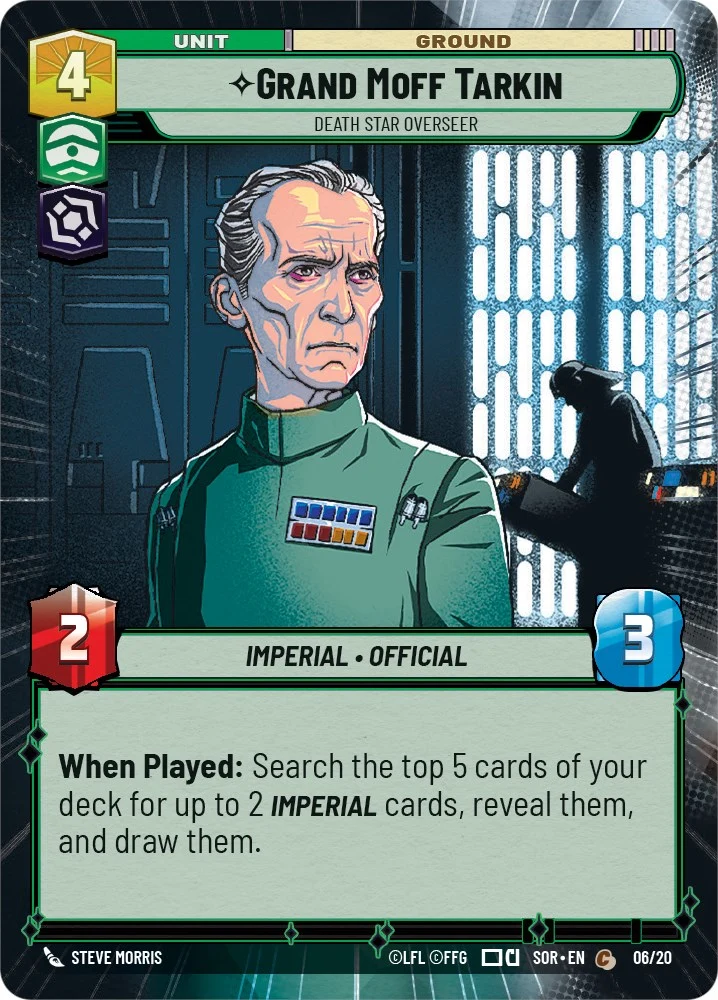 Grand Moff Tarkin - Surveillant de l'Étoile de la Mort (Hyperespace) (Promo de jeu hebdomadaire) (6/20) [Promos Spark of Rebellion]