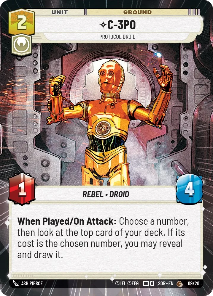 C-3PO - Protocol Droid (Hyperspace) (Promo de jeu hebdomadaire) (9/20) [Promos Spark of Rebellion]