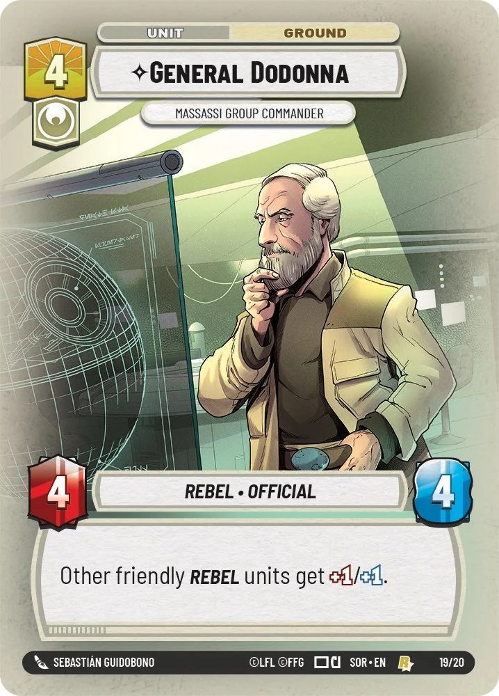 Général Dodonna - Commandant du groupe Massassi (Promo de jeu hebdomadaire) (19/20) [Promos Spark of Rebellion]