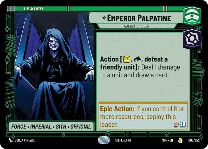 Empereur Palpatine - Souverain Galactique (006/252) [Étincelle de Rébellion]