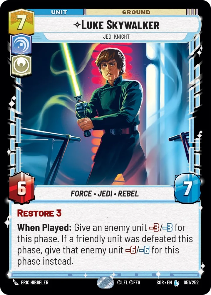 Luke Skywalker - Chevalier Jedi (051/252) [Étincelle de rébellion]
