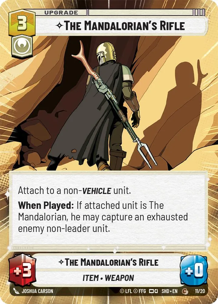 Le fusil du Mandalorien (Hyperespace) (11/20) [Shadows of the Galaxy : Weekly Play]