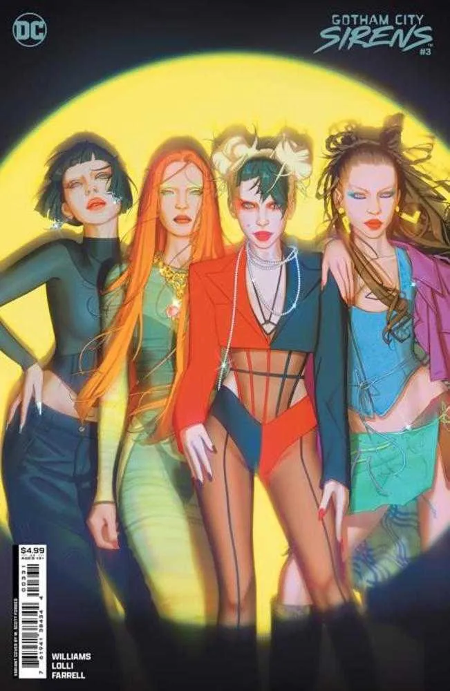 Gotham City Sirens #3 (sur 4) Couverture BW Scott Forbes Variante de stock de cartes