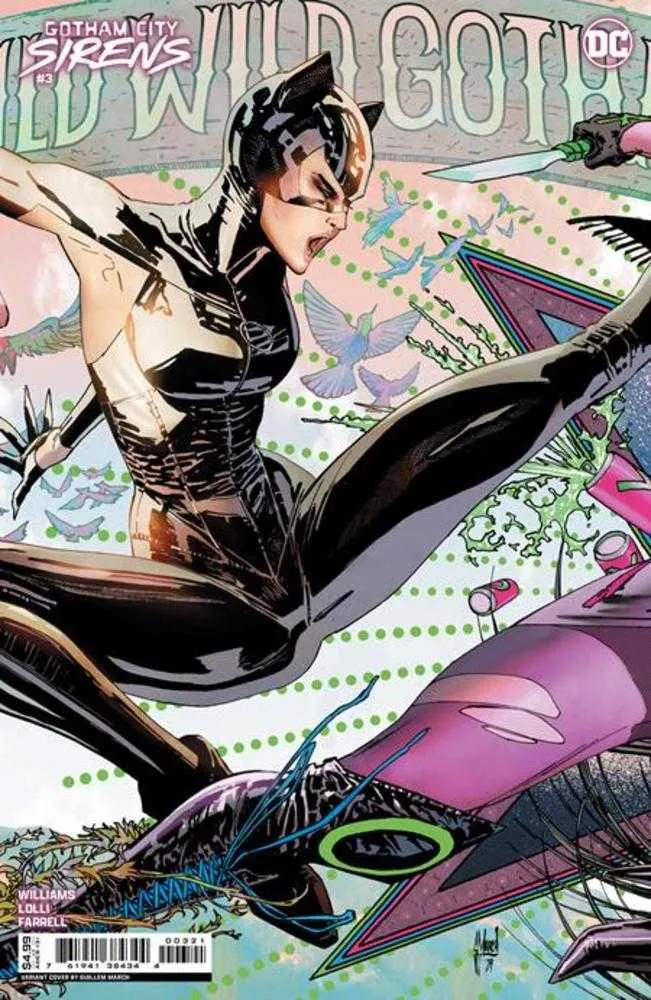 Gotham City Sirens #3 (sur 4) Couverture D Guillem March Connecting Card Stock Variante