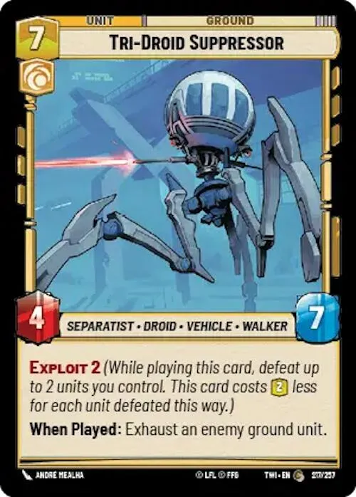 Suppresseur Tri-Droid (217/257) [Crépuscule de la République]