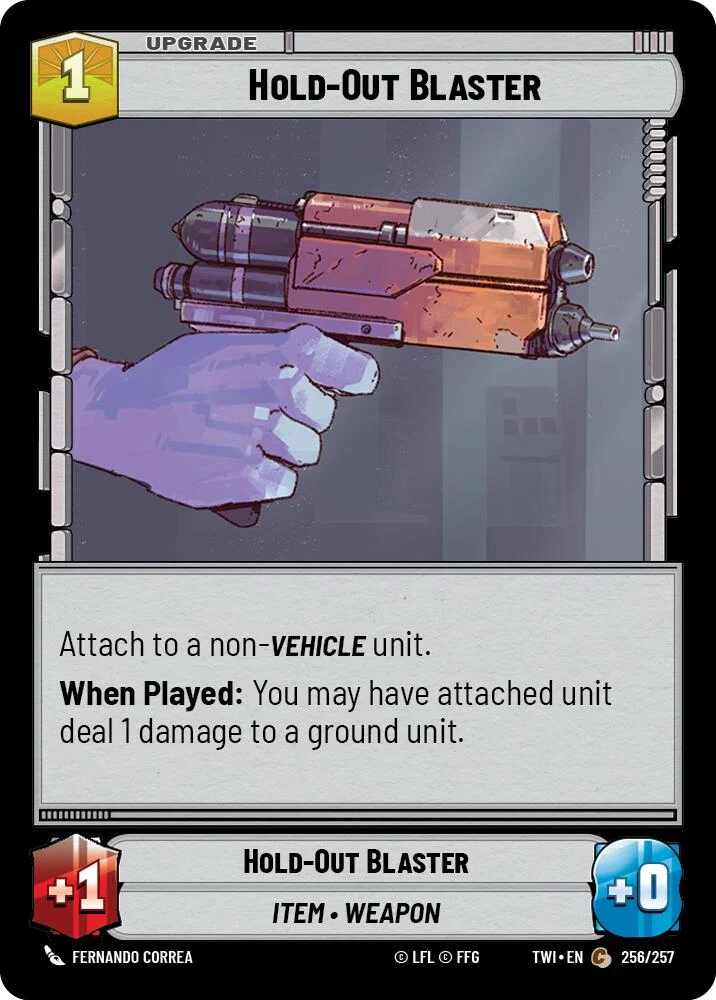Blaster Hold-Out (256/257) [Le Crépuscule de la République]