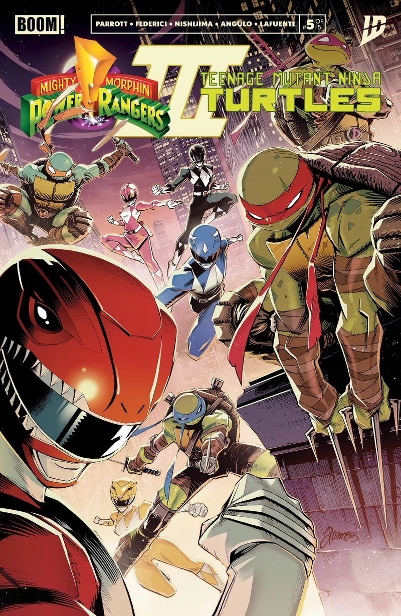 Mighty Morphin Power Rangers/Teenage Mutant Ninja Turtles III #5 A Main (Habillé, Zonno)