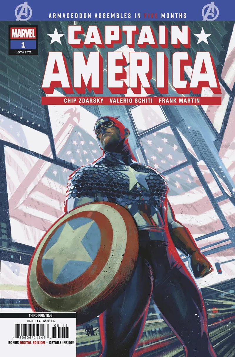 Captain America #1 Ben Harvey 3e tirage 28/01/2026