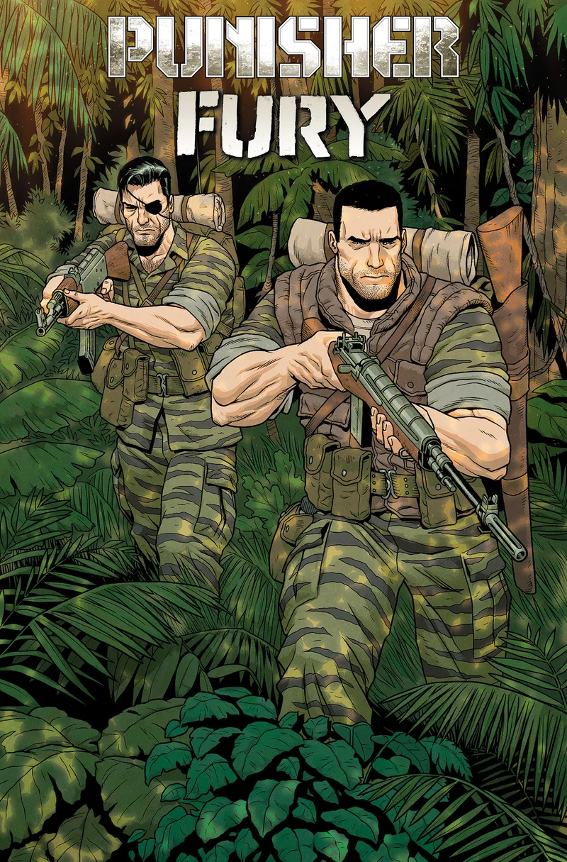 Punisher & Fury Max par Garth Ennis, édition intégrale, couverture variante de Jacen Burrows [Vente directe uniquement]
