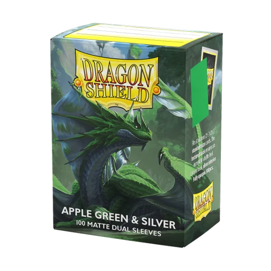 DRAGON SHIELD - DOUBLE MAT - VERT POMME ET ARGENT